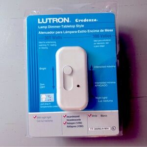 Lutron White Lamp Dimmer - Tabletop Style